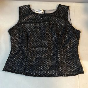Vintage Black Beaded Top